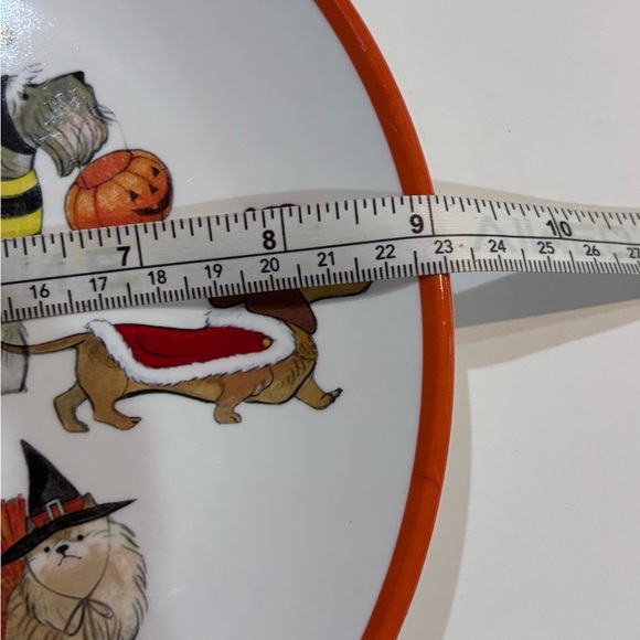 Pier 1 Imports Halloween Holiday Dog Design 9 Inch Plate Trick or Treat - Picture 5 of 6